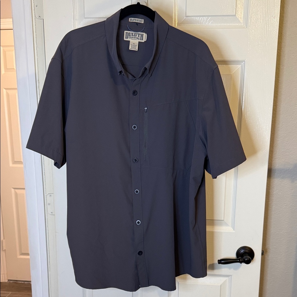 Duluth Trading Co Men's Charcoal Button Down Shirt